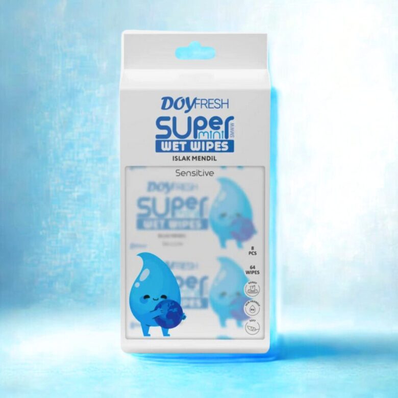 DOYFRESH mitrās salvetītes "On the go" 8 iepakojumi, katrā 8 salvetes